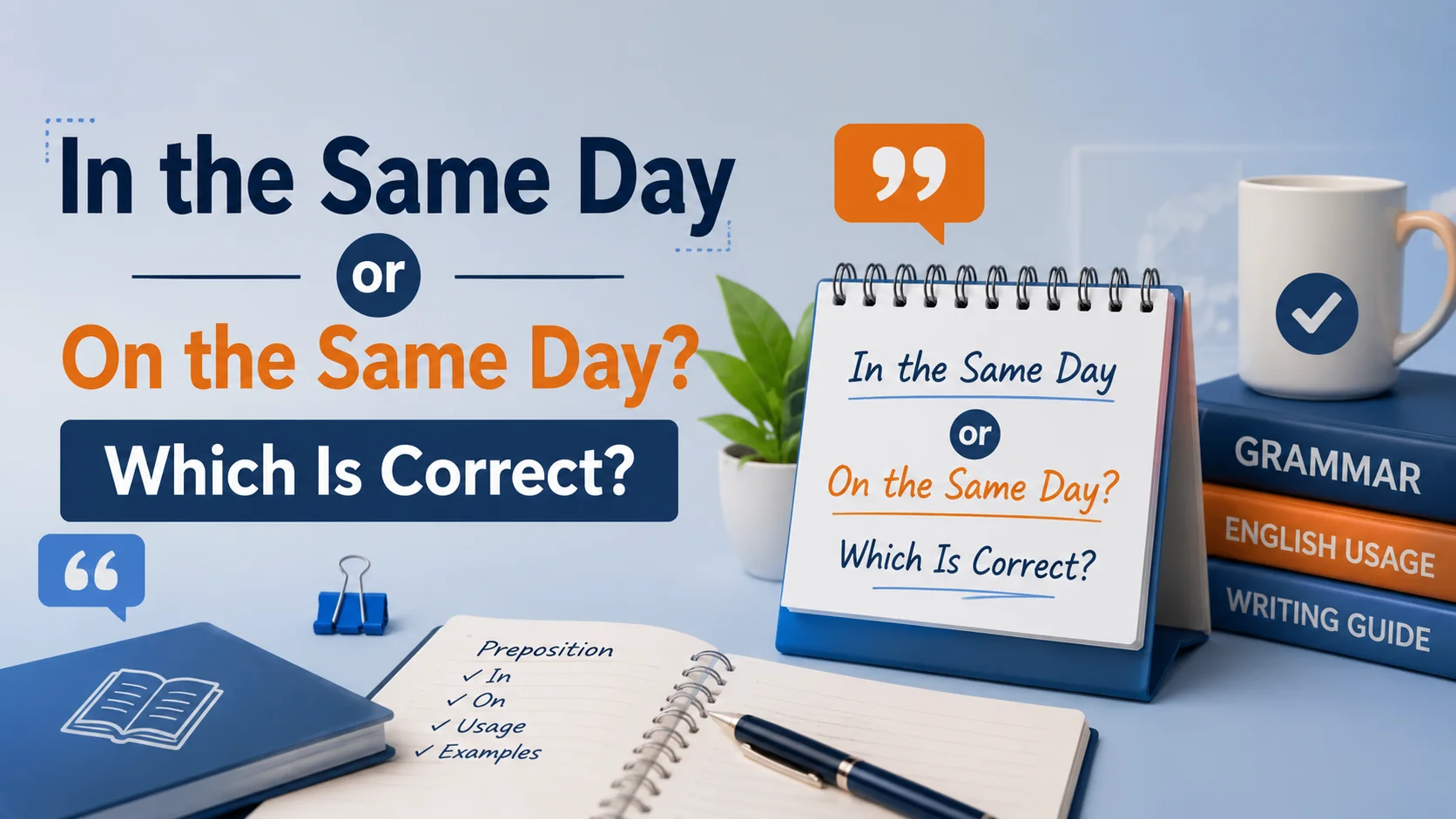 In the Same Day or On the Same Day? Which Is Correct?