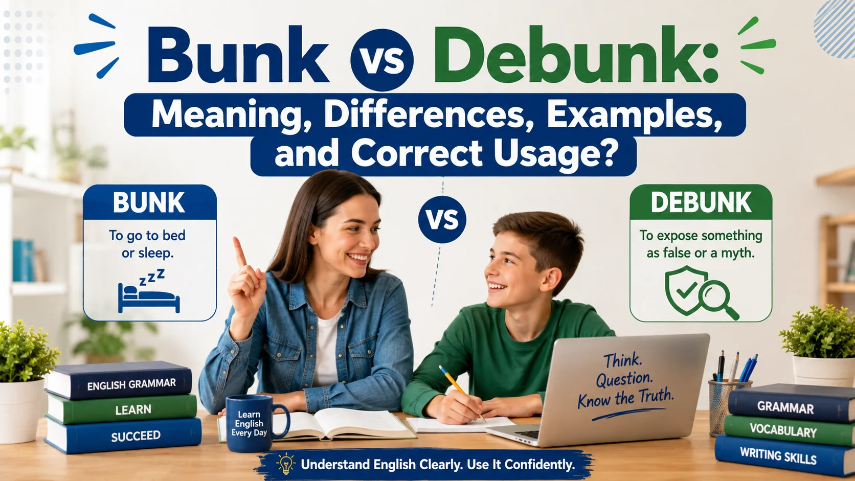 Bunk vs Debunk: Meaning, Differences, Examples, and Correct Usage