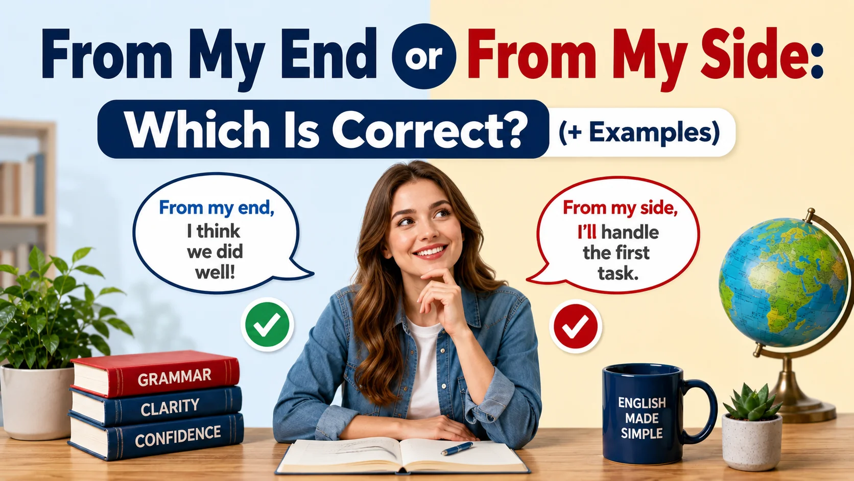 From My End or From My Side: Which Is Correct? (+ Examples)
