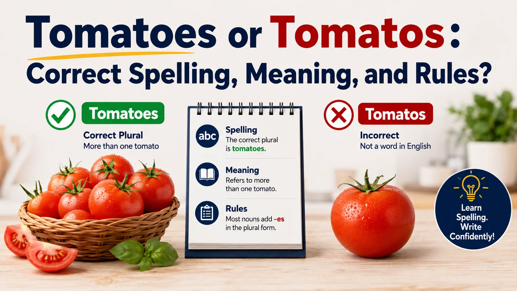 Tomatoes or Tomatos: Correct Spelling, Meaning, and Rules?