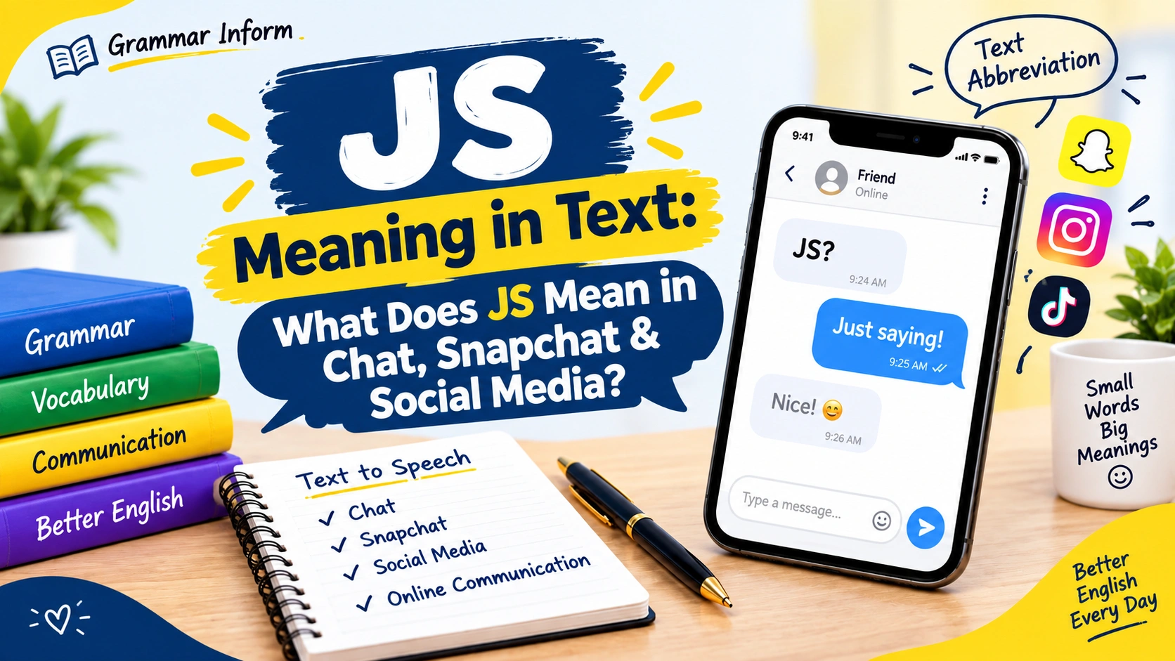 JS Meaning in Text: What Does JS Mean in Chat, Snapchat & Social Media?